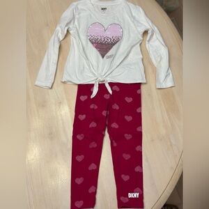 DKNY Toddler Sequin Heart Outfit